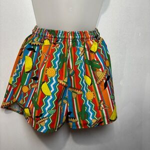 B.O.A. 3" Split Shorts Sz Smal Taco Cactus Sombrero Fiesta Running Train Athlete